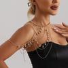 Gold Necklace Shoulder Chain Layered Body Chain Creative Tassels Costume Armband Girl