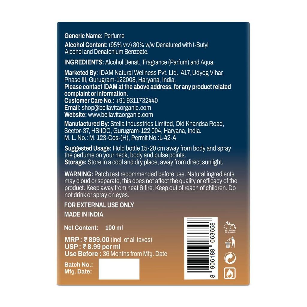 BELLAVITA Новый унисекс EDP Ghost | Кедр, Жасмин и Мускус