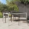 VidaXL Garden Table Patio Dining Table Outdoor Terrace Furniture 150x90x75 Cm Tempered Glass and Resin 316709