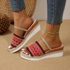 Large Size Wedge Slippers Women's 2025 Spring and Summer European and American New Ethnic Style Light Outer Sandals Women