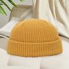 Зимняя шапка унисекс, вязаная эластичная шапка-купол, плотная, однотонная, защита ушей, теплая
