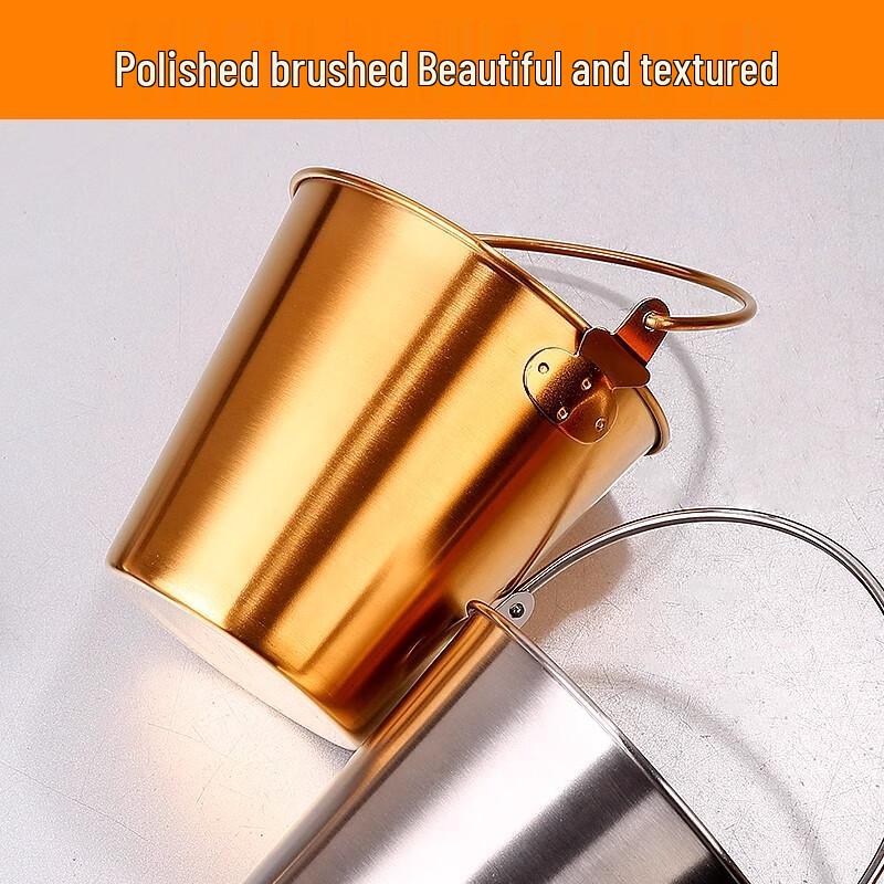 Portable 304 Stainless Steel Ice & Snack Bucket