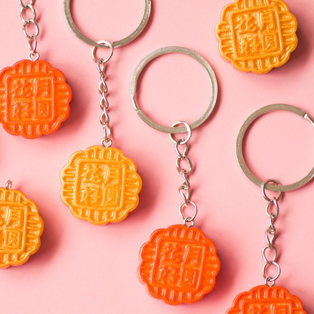 Середина осени Середина осени Лунный пряник Брелок Имитация лунного пряника Лунный пряник Смола Брелок Друзья Подарки