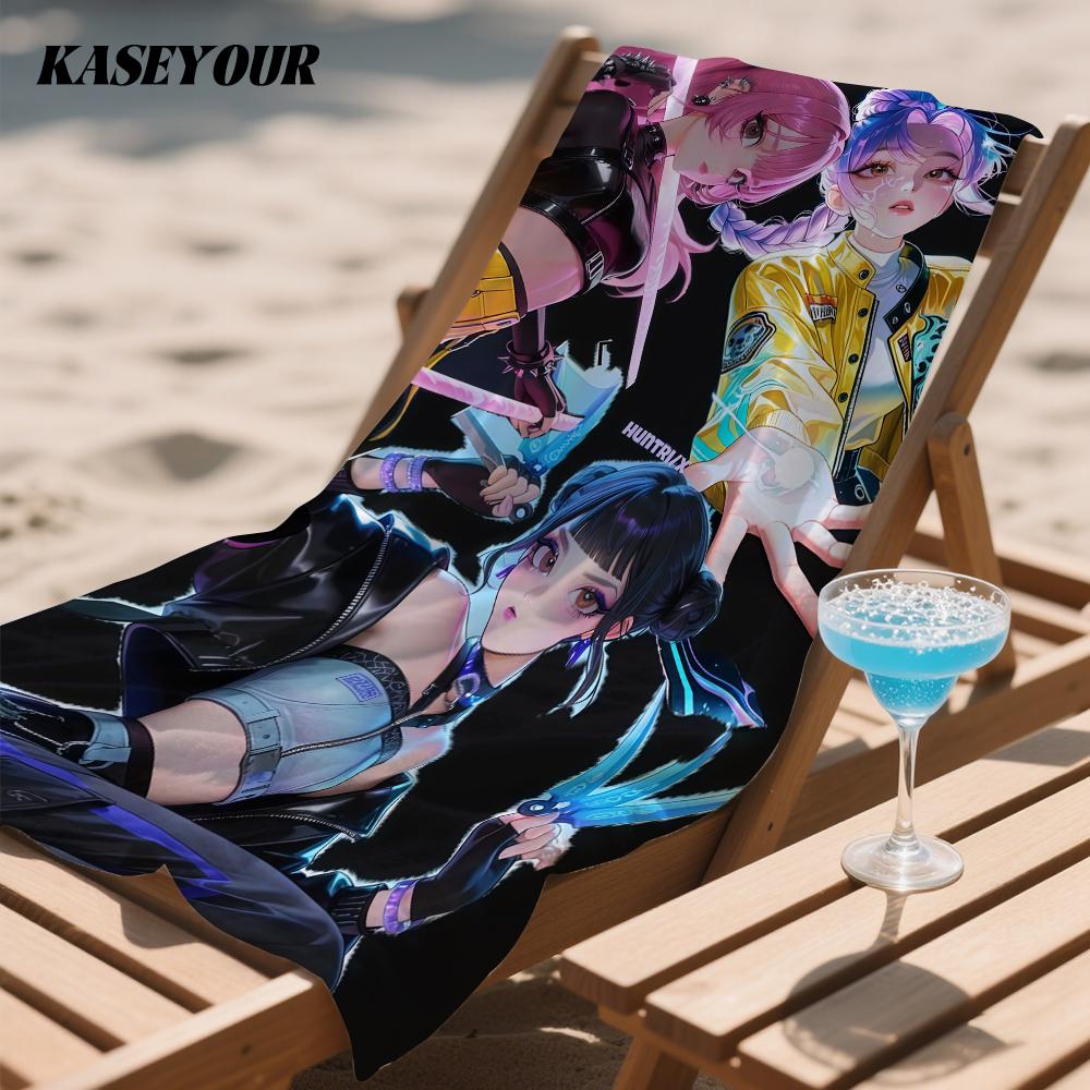 KPop D-Demon HH-Hunters Quick Drying Bath Towel Microfiber beach towel light weight swimming camping yoga beach out