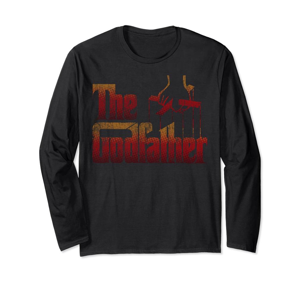 The Godfather Original Distressed Title Logo Long Sleeve T-Shirt