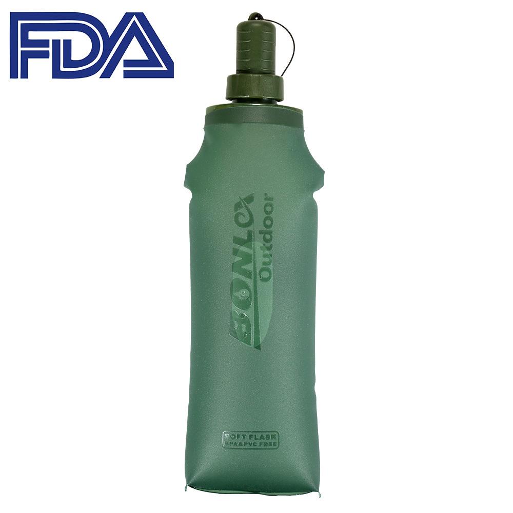 ТПУ Складная мягкая фляга Спортивная бутылка для воды Бег Кемпинг Пеший туризм Сумка для воды Складная питьевая вода