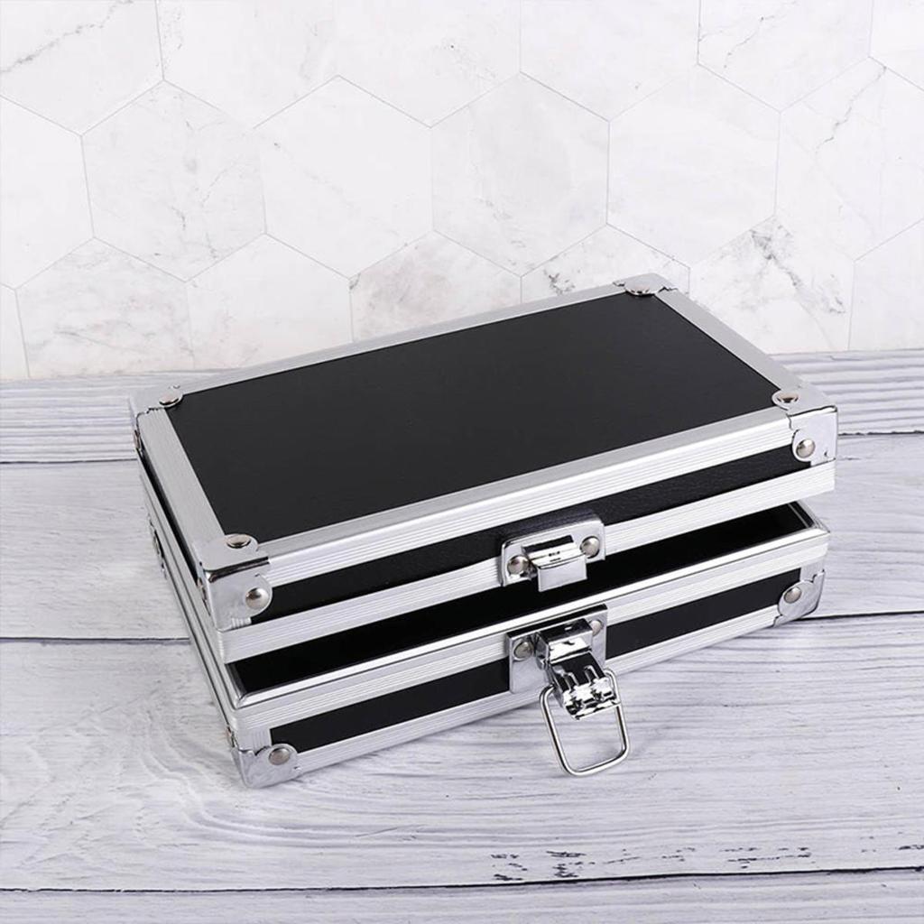 Портативный инструмент Алюминиевый ящик Маленький размер Ударопрочный Ящик для украшений Контейнер для денег Жесткий кейс Хранение оборудования Специальный ящик для инструментов