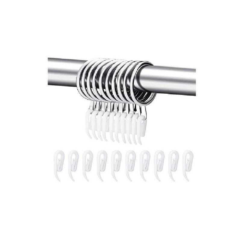 Metal Curtain Drapery Hanging Rings With Plastic Hooks For Curtains And Rods