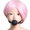SM gag sex ball with hole soft rubber gag large, medium and small full silicone gag export source sex gag