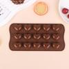 1Pc 15 Hole Three-Dimensional Heart-Shaped Silicone Mold Diy Chocolate Ice Grid Mousse Mold Soft Candy Baking Mold