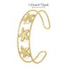 Golden Starfish Shell Cuff Bracelet Ocean Series Summer Beach Bangle  Jewelry Gifts