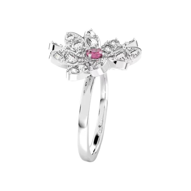 Swarovski Eternal Flower Flower Shape Design Metal Ring Women Silver 5642894