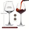 6шт Бокалы для вина 20 унций Большие кристально чистые бордовые бокалы для вина Идеально подходят для дегустации красного вина Свадьба Юбилей Фестивали Дом и подарки Блюдо