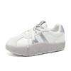White shoes, women's spring new style, thick sole, height increasing, comfortable, versatile, breathable, internet famous casual sports shoes