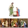 Holy Family Nativity Scene Figures Resin Christmas Jesus Mary Joseph Statues for Religious Decor