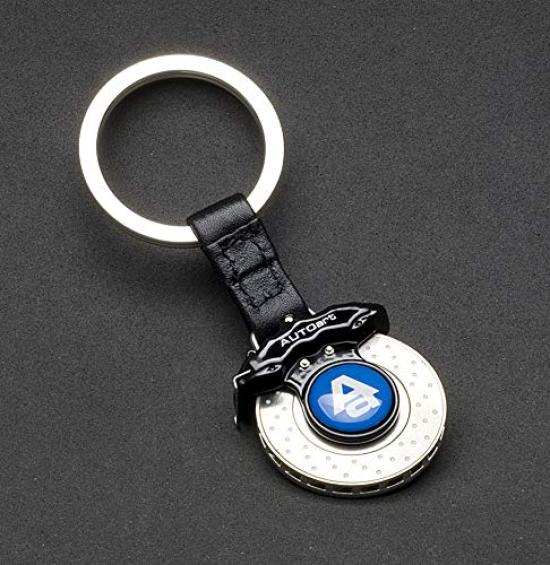 Брелок для ключей AUTOartDESIGN в виде тормозного диска (6-POT/черный суппорт)