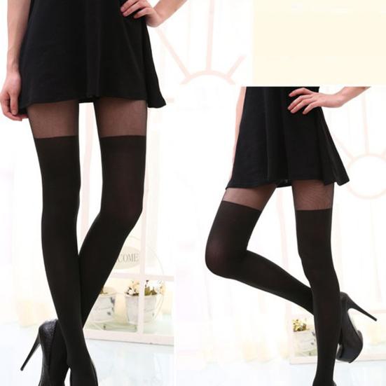 1 пара женских чулок, высокоэластичные однотонные нескользящие узкие мягкие зимние длинные носки для девочек длиной выше колена