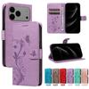 Чехол-книжка с рисунком «Цветок бабочки» для iPhone 17 16 15 14 13 12 11 Pro Max Plus Mini 16E 17 Air Flip Кошелек Слот для карт Кожаная обложка-книга