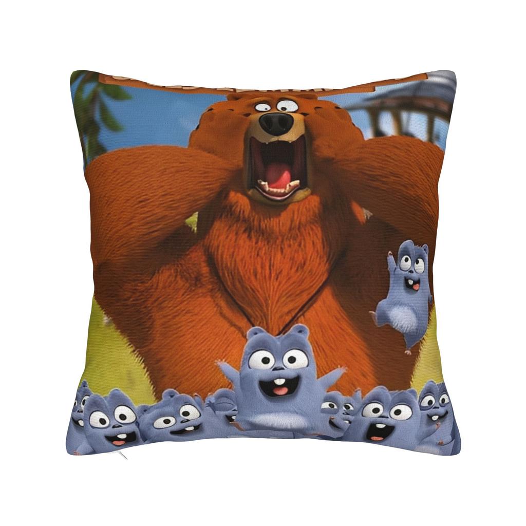 Decorative Pillow Covers Grizzy and The Lemmings Cartoon Merch Bed  Throw Pillow Case Cover Square Multi-Size