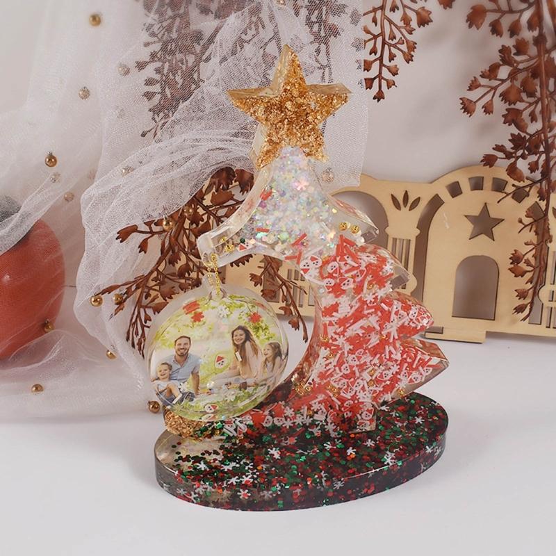 Christmas Tree Silicone Mold Epoxy Resin Mold Table Ornament Making Tool for Making Craft Decorations Easy To Clean