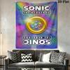 Hedgehog Sonic Boost Wall Hanging Printed Fabric Blanket Decorative Tapestries for Bedroom Living Room Home Decor