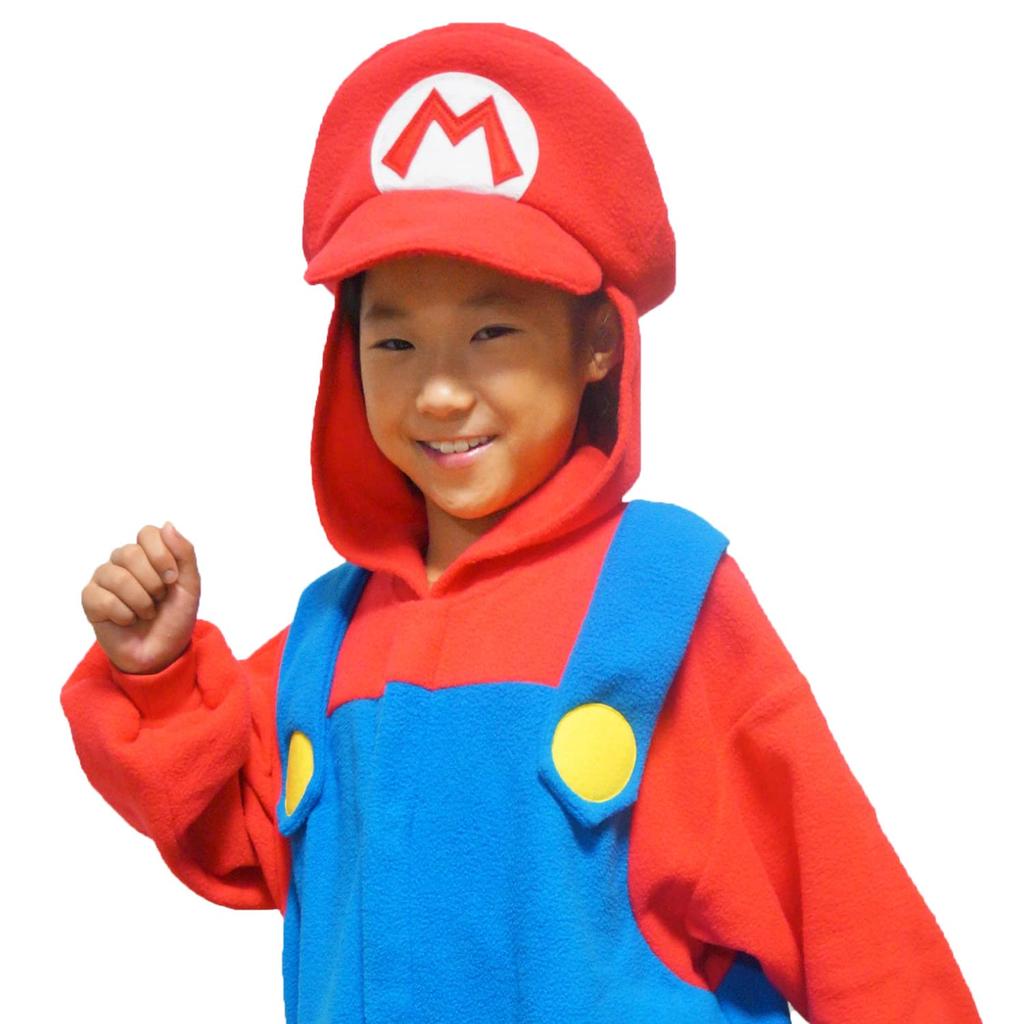 SAZAC Fleece Kigurumi Super Mario Mario for Kids BAN-057H 130cm