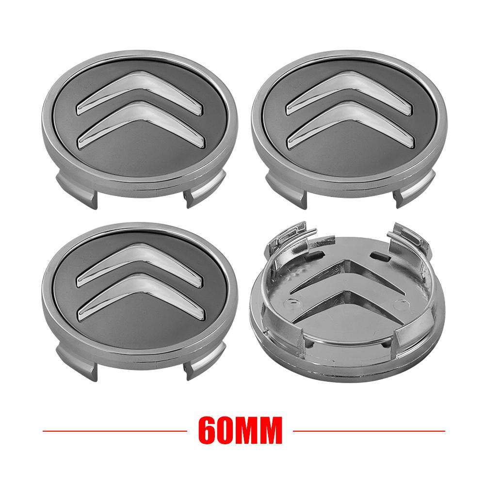 4 шт. 60 мм Центральные колпаки на ступицы колес автомобиля Оригинальные аксессуары Citroen для Citroen C1 C3 C4L VTS C-ELYSEE C5 C6 C2 C4 Picasso