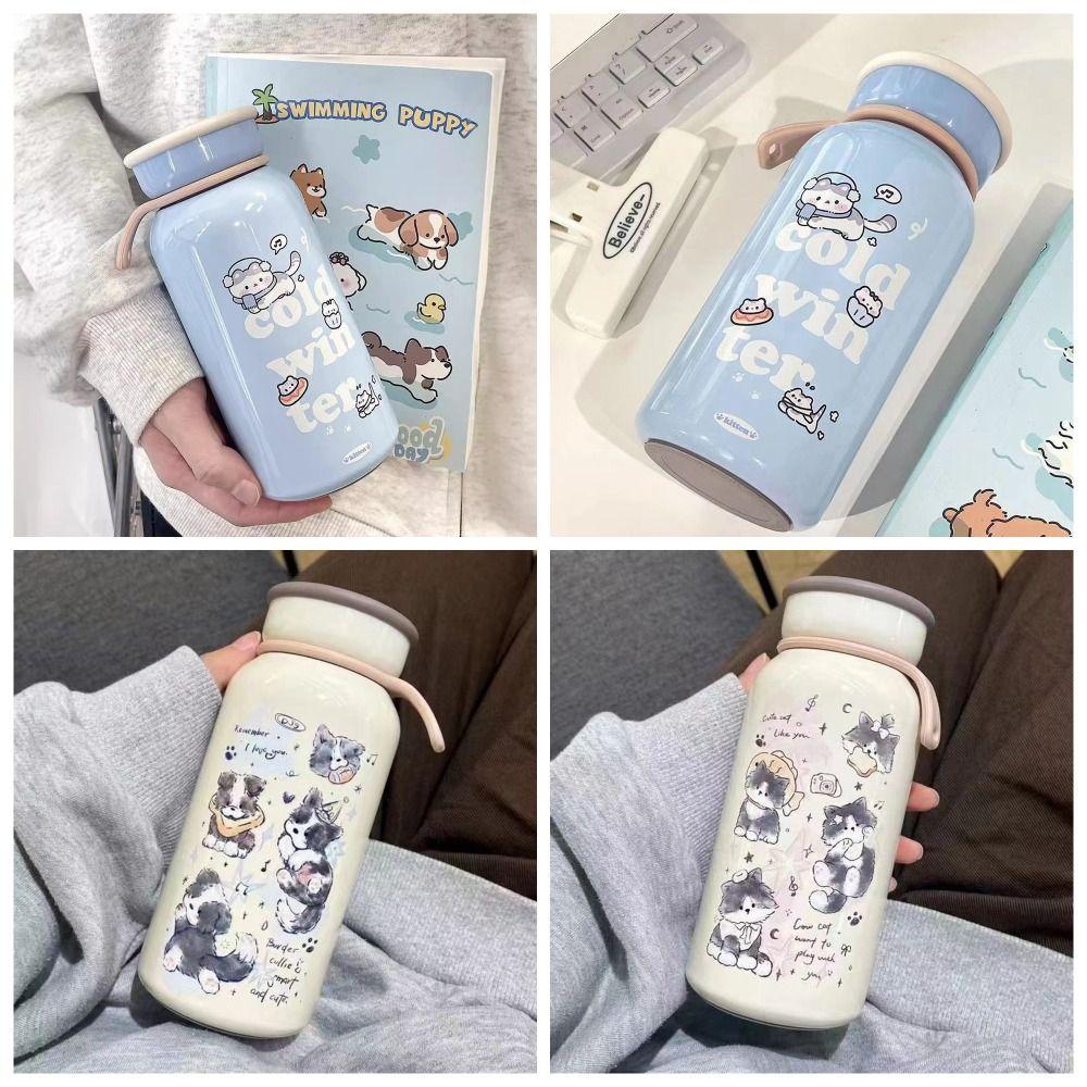 Large Capacity Cute Cat Thermos Cup Stainless Steel Cute Cat Thermos Bottle Children