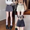 2025 Новые женские шорты с высокой талией в корейском стиле, белые летние шорты, повседневные брюки широкого кроя, стройнящие