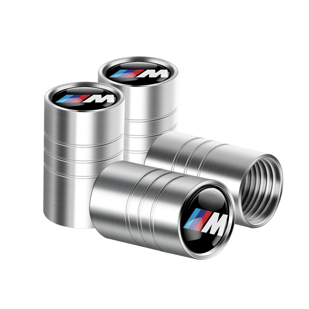 AAAPD1 4Pcs Metal Car Wheel Tire Valve Stem Cap Auto Air Stem Cover Accessories For Bmw Performance M E46 E90 E60 F30 F10 E36 G20 X2 X5