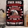 Free Bird Vintage Metal Wall Art Classic Rock Band Iron Decor Ideal for Home Bar Cafe Office Indoor Outdoor Display
