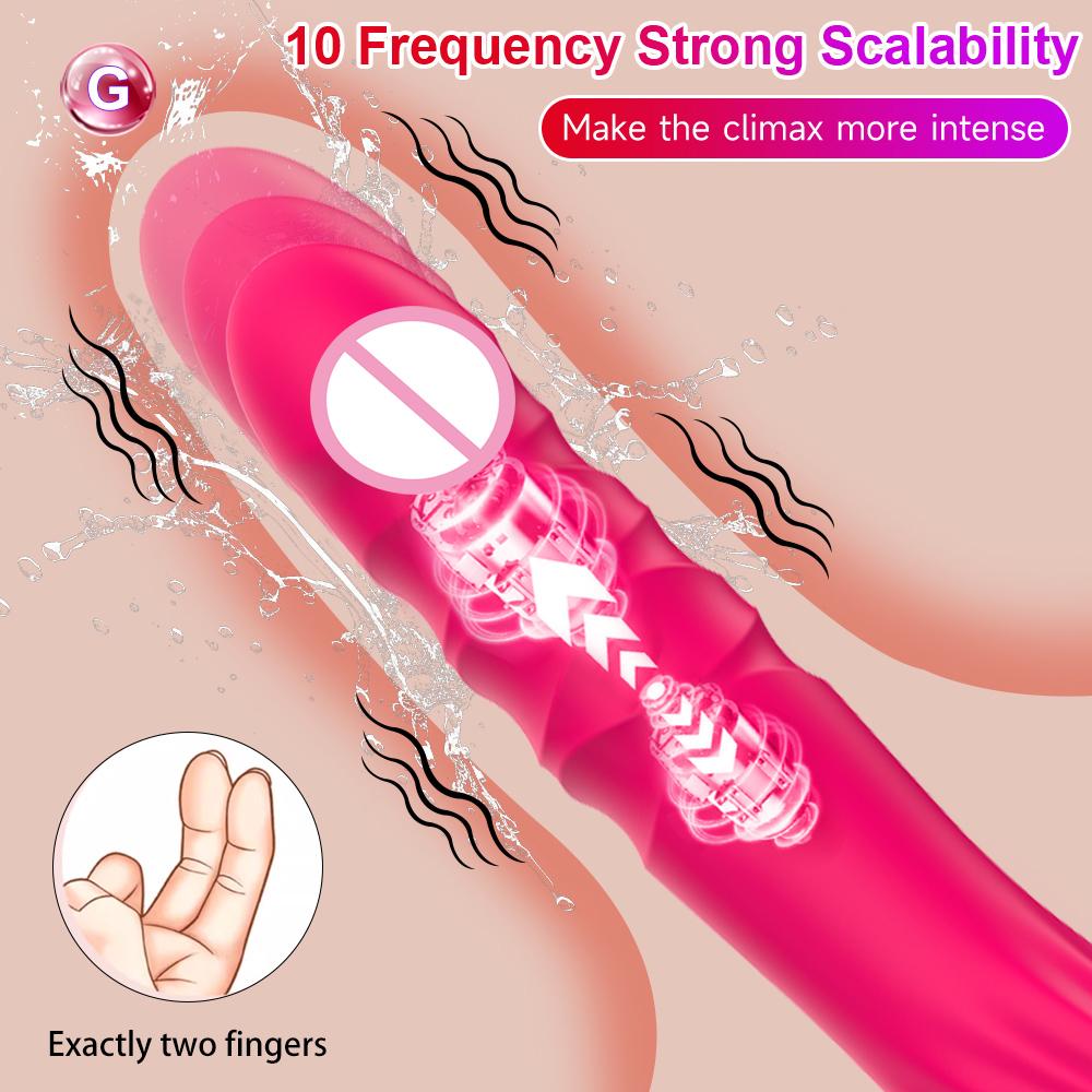 Thrusting Vibrator For Women 10 Modes G Spot Nipple Clitoris Anal Stimulator Realistic Dildo Female Masturbation Adult Sex Toys