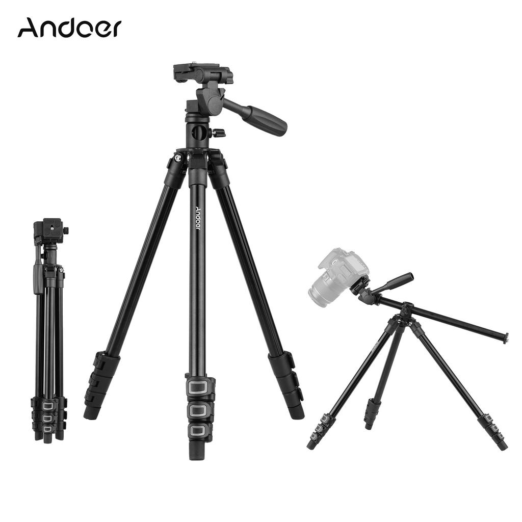 Q160HA Professional Video Tripod Horizontal Mount Heavy Duty Camera Tripod with 3-Way Pan