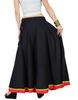 Bimba Women Long Boho Maxi Skirt Cotton Flared Skirts With Drawstring Waist