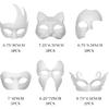 PARAOR 16PCS DIY White Masquerade Mask Paintable Paper Mache Mask White Half Face Masks for Mardi Gras Cosplay Masquerade Dance Party Halloween
