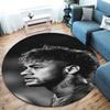 Neymar Round Area Rug,Carpet Rug for Living Room Bedroom Sofa Playroom Decor,Non-slip Floor Mat