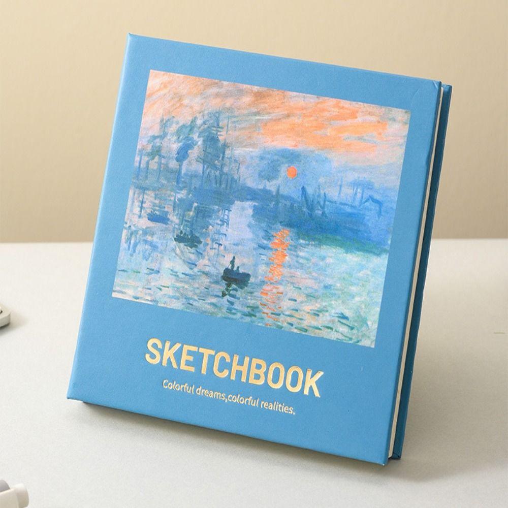 96 листов Скетчбук Квадратная форма Книга для набросков Высокое качество Мини-книга для рисования Ручная работа