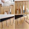 4pcs Practical  Stainless Steels Hook Double S-Shaped Hook Hanger Space Saving Rack for Kitchen and Bathroom Storage