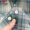Pierre Cardin Мужская свободная клетчатая рубашка с коротким рукавом из чистого хлопка