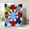 Around The World Cup Flannel Blanket Print Football Club Team Logo Comfortable Blanket Small Blanket