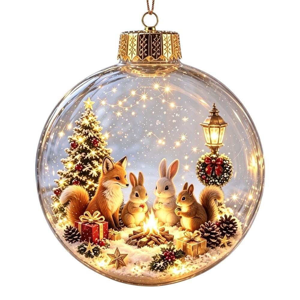 Transparent Christmas Ball Ornament Lightweight Holiday Tree Decor Holiday Party