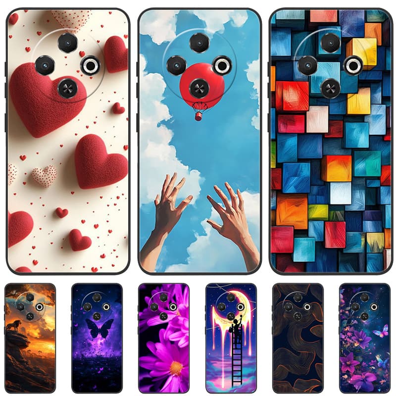 Чехол для телефона Tecno Spark 30C ТПУ Силикон Защита камеры Задняя крышка Для Tecno Spark 30 30C 30 C 4G Мягкий Тонкий ТПУ Funda Capa