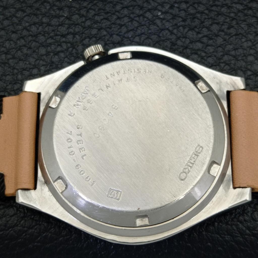 Б/У винтажные мужские часы SEIKO 5 AUTOMATIC 7009A из Японии с черным циферблатом a434968-2 R122-a434968