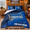 Hertha Bsc Pattern Bedding 3Pcs Set Custom Name, Bed Sheet And Pillowcases For Home Bedroom