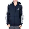 Men's adidas 3S Fl Fz Hd Cardigan Jacket Navy Blue GK9053