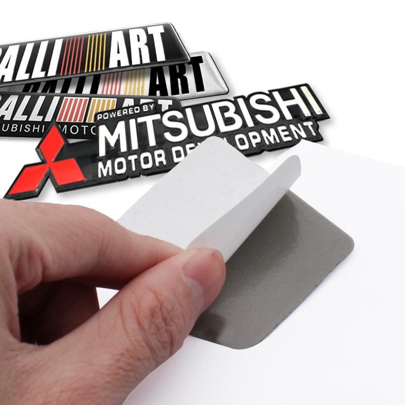 For Mitsubishi Ralliart Lancer 10 9 EX Outlander ASX L200 3D Aluminum Car Stickers Emblem Body Rear Trunk Tail Decal Accessories