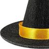 12Pcs Mini Witch Hat And Broom Crafts Halloween Party Decorations Reusable Black Hats Festive Home Party Ornaments