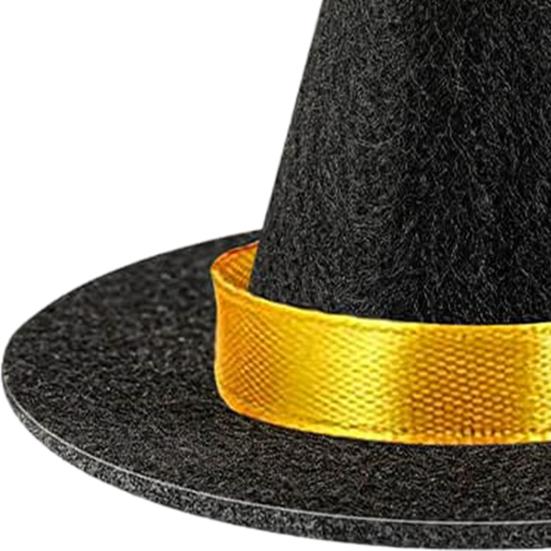 12 шт. Мини шляпа ведьмы и метла поделки украшения для Хэллоуин вечеринки многоразовые черные шляпы праздничные украшения для домашней вечеринки