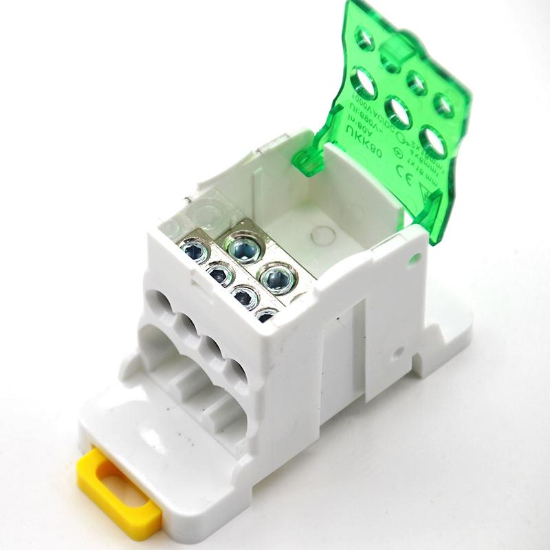Electric Split Din Rail Terminal Block Junction Box Power Wire Electrical Connector UKK80A 125A 160A 250A 400A 500A