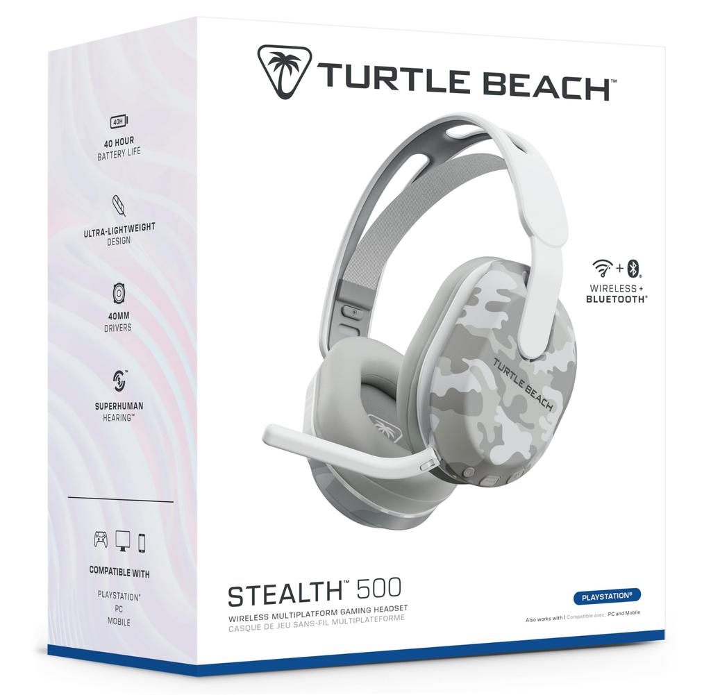 TURTLE BEACH Stealth 500 PS Gaming Camo Wireless Lightweight Tempest3D Headphones with Compatible with Handheld Game and Steam 40 Hours of Battery EQ